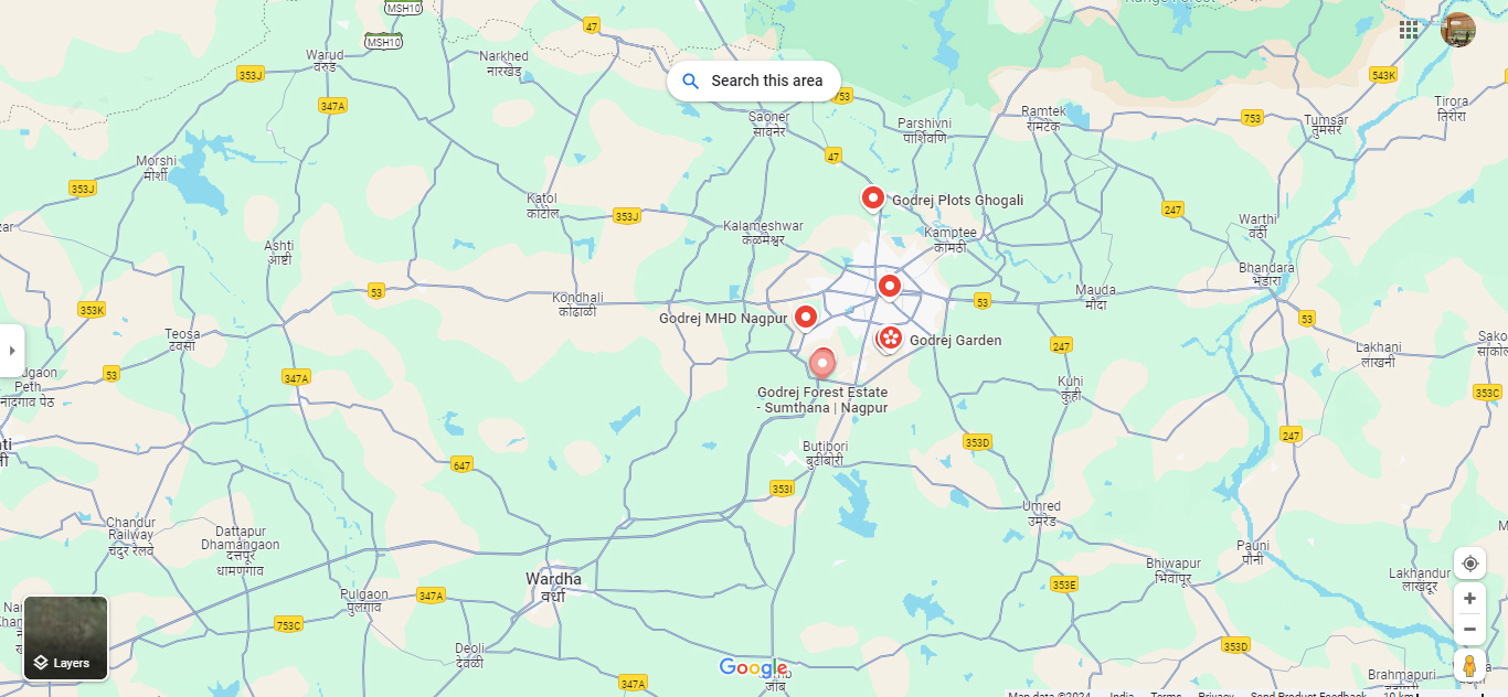 Godrej Forest Estate Location Map