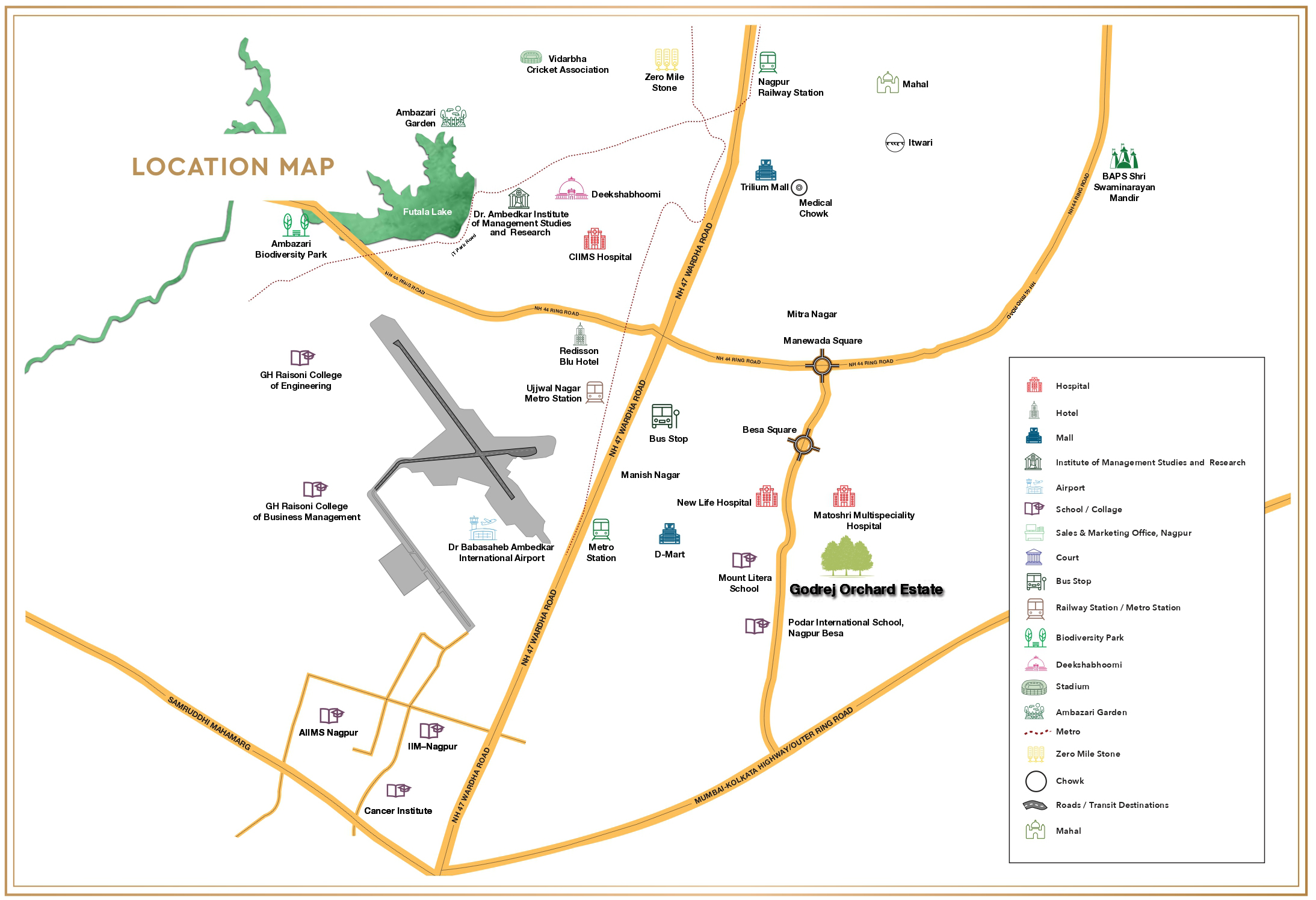 Godrej Orchard Estate Location Map